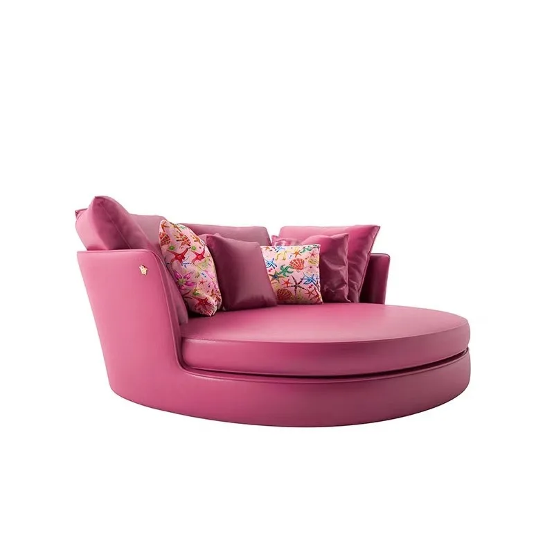 

Italian Nordic style design single sofa chair living room round recliner villa lazy leisure sofa