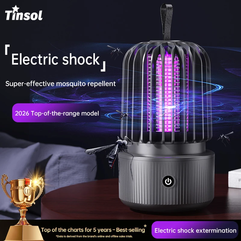 TINSOL Electric Shock UV Mosquito Killer Lamp USB Rechargeable Suitable for Indoor and Outdoor Mosquito Trap Lamp