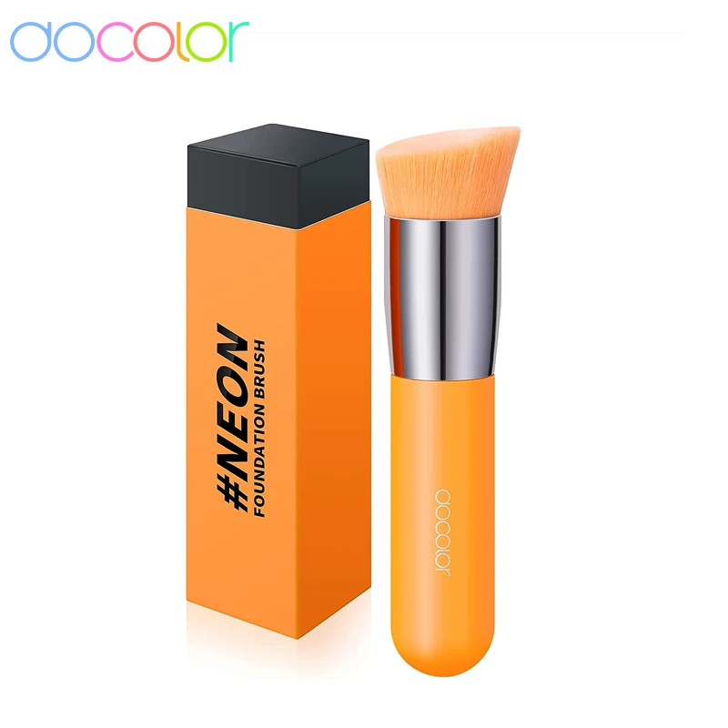 Docolor 3 Colors Flat Top Kabuki Foundation Brush Flat Cream Makeup Brushes Liquid Contour Buffing Brush Professional Cosmetics