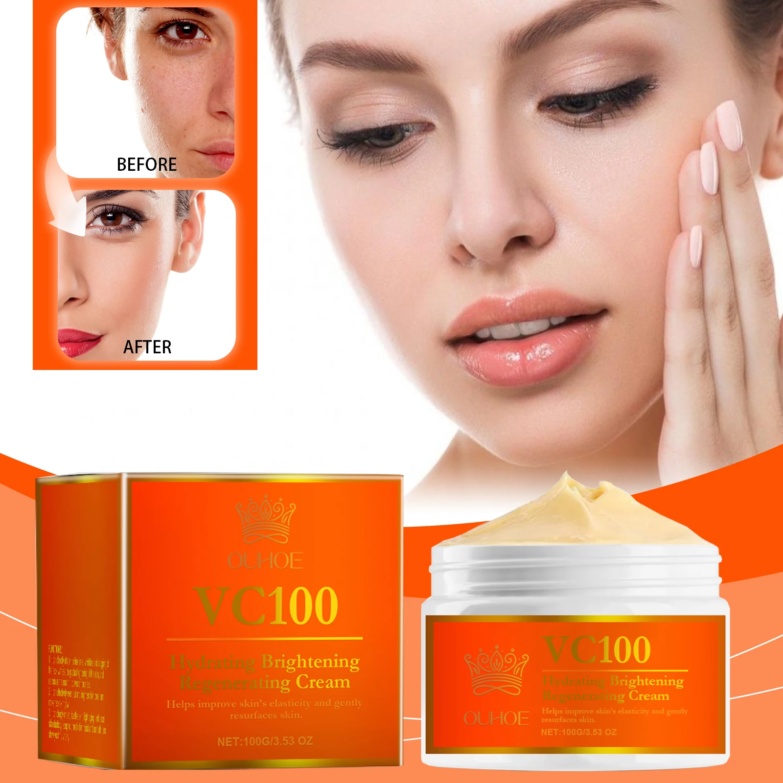 Firming and moisturizing face cream, moisturizing and moisturizing face cream, tightening facial skin, nourishing and improving