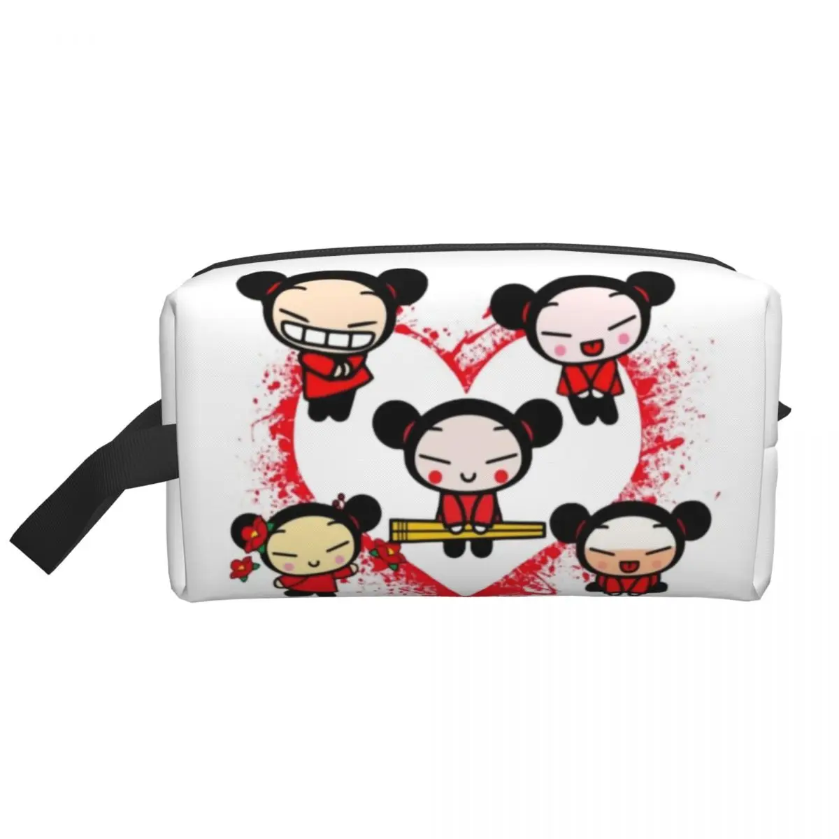 Cartoon Anima Pucca Cosmetic Bag Women Kawaii Big Capacity Makeup Case Beauty Storage Toiletry Bags