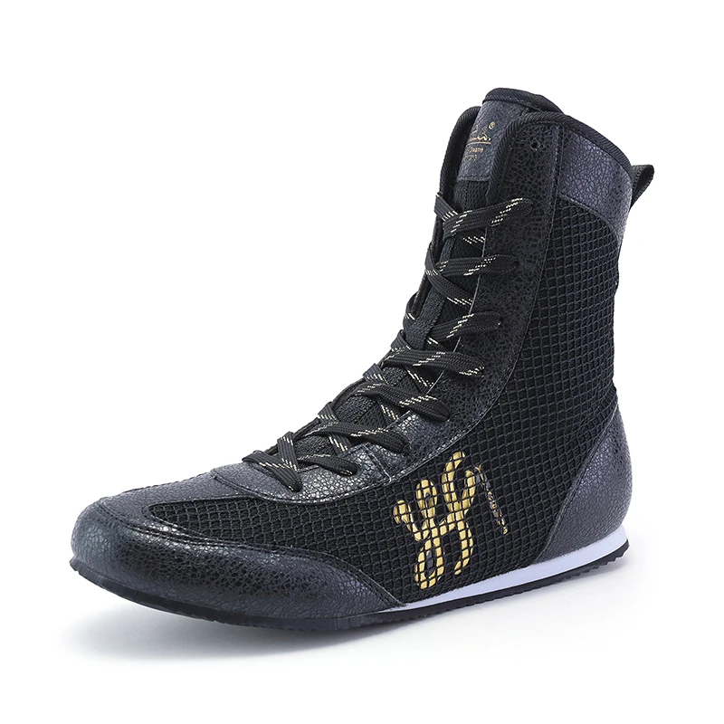 Unisex Hochwertige Professionelle Box- und Ringerstiefel in Übergrößen für Jugendliche 36-46 Ganzjahres-Kampfsportschuhe – Detail 16
