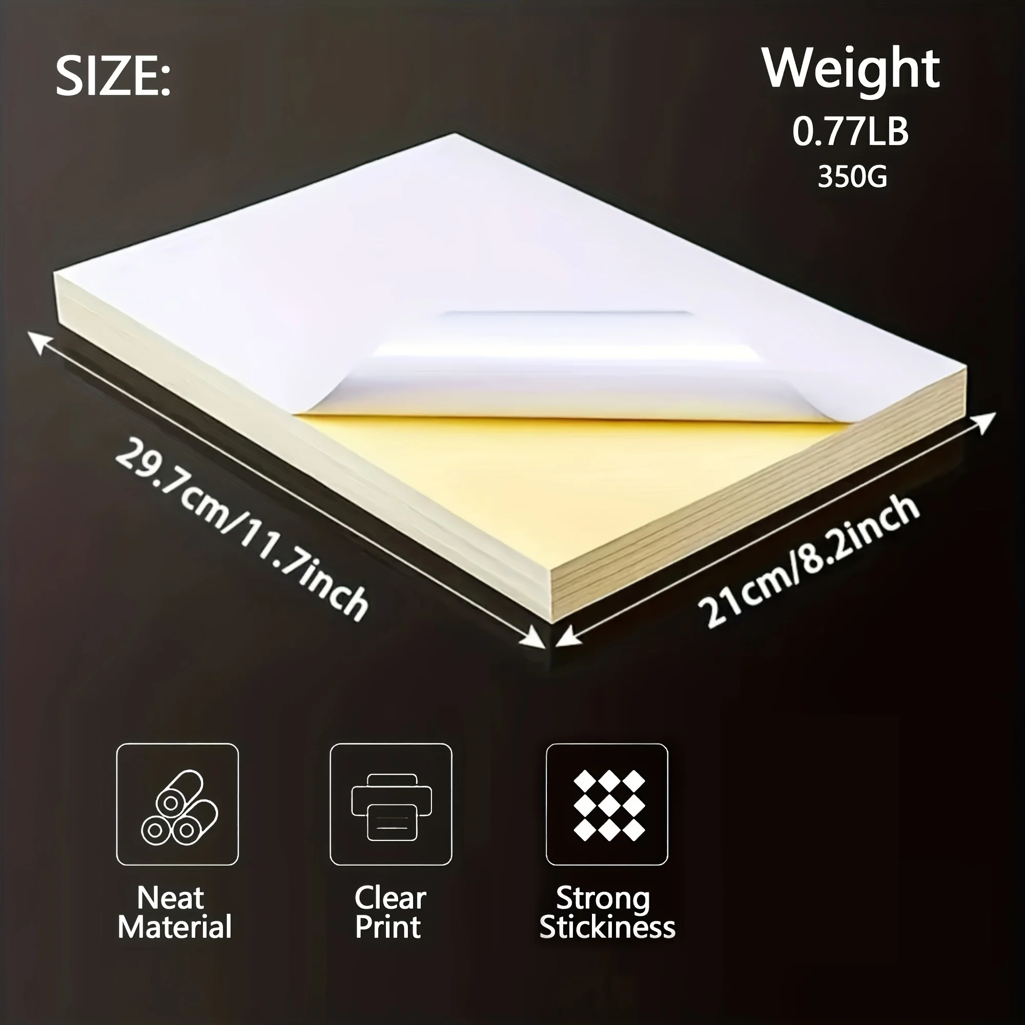 50/100 Sheets A4 Self-Adhesive Sticker Labels - Painting Stickers Perfect for Inkjet Printers - Choose from Matte or Shiny!