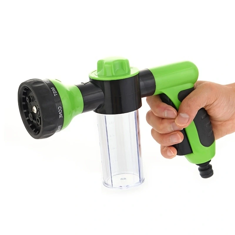 1PC High Pressure Foam Watering Can Car WaterSpray Head Hose Nozzle 8 Functions Garden Watering Gun YardSprinkler Watering Tools