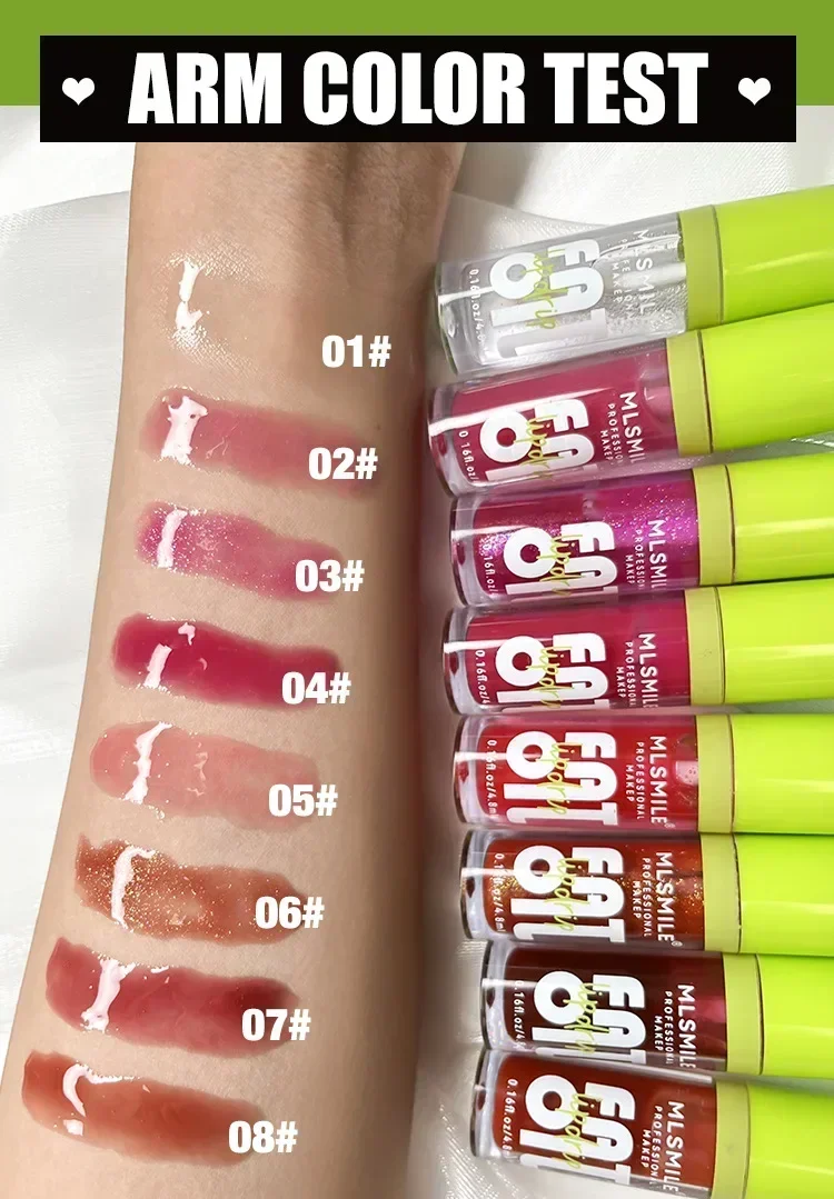 Brillo de labios transparente, Bálsamo hidratante, aceite de gelatina de cristal, no pegajoso, Sexy, rojo, maquillaje, herramientas para el cuidado de los labios