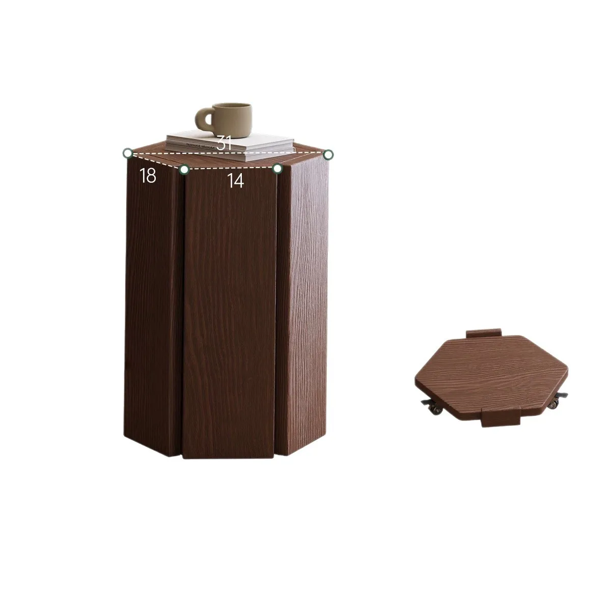 Solid wood stool bench home stackable order stool thickened and thickened movable sofa side table wood stacked stool