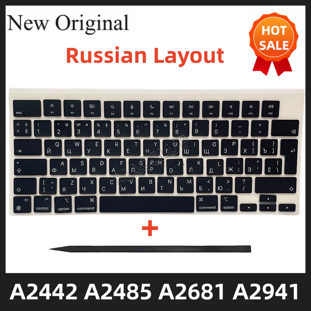 A2442 A2485 A2681 Keyboard Key cap Russian UK Layout for Macbook Pro A2442 A2485 A2681 M1 M2  keyboard keys Keycap