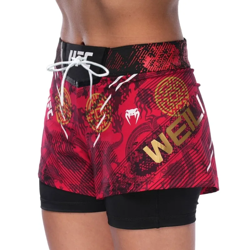 

UFC 322 Fighting Night Shorts Weili Zhang Unrivaled by Boxing Shorts Women's Men Oversized Breathable Speed Drying Sports Shorts