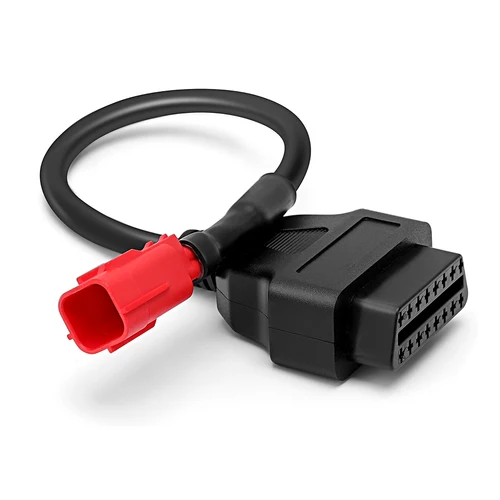 Imagen 2 del producto JDTech Adaptador OBD de 30 cm Euro5 para motocicleta Cable de 6 pines a OBD2 (línea K + CAN-Bus)