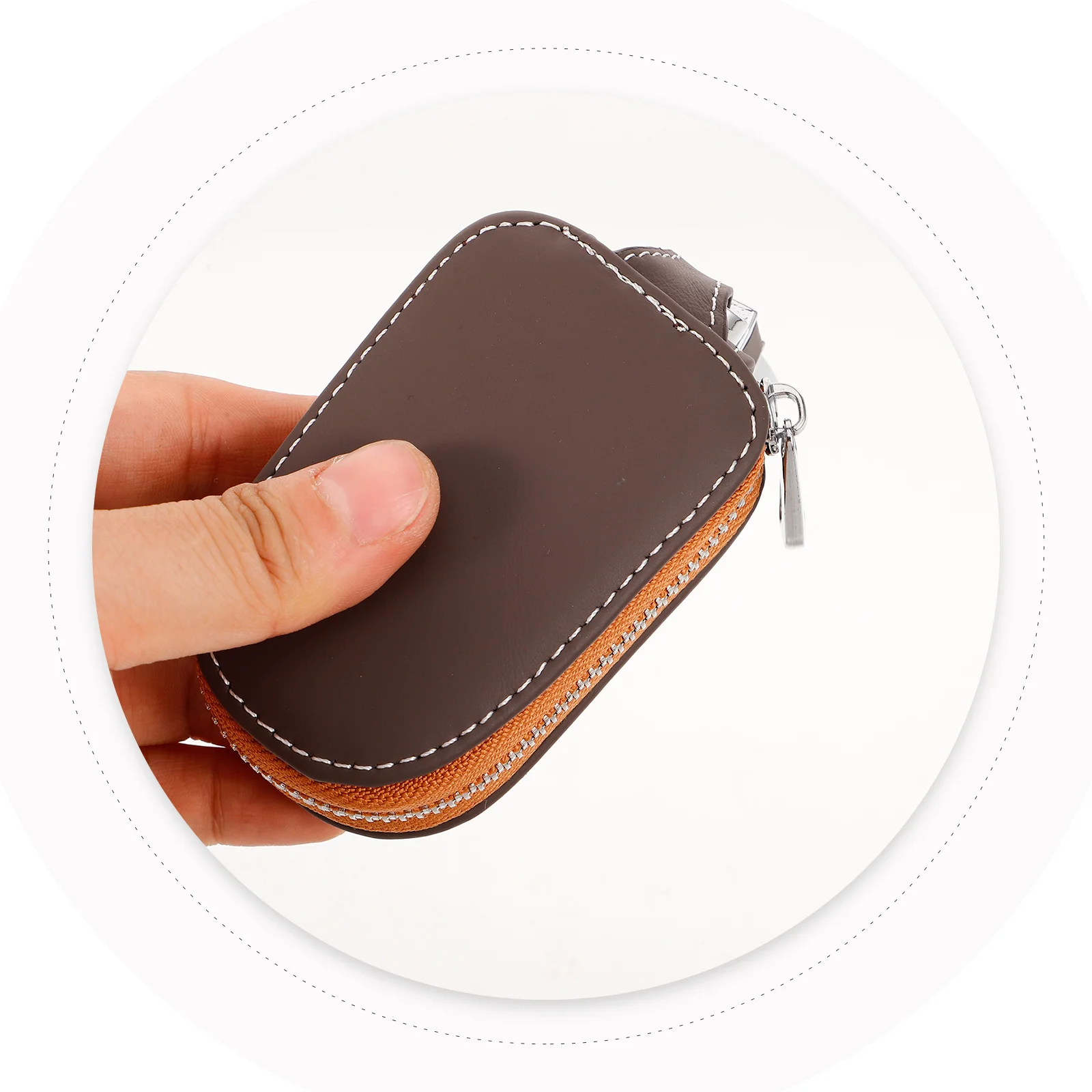 

Stylish Key Holder Pouch for Men Universal Case for Car Remote Keychain Bag with Zipper