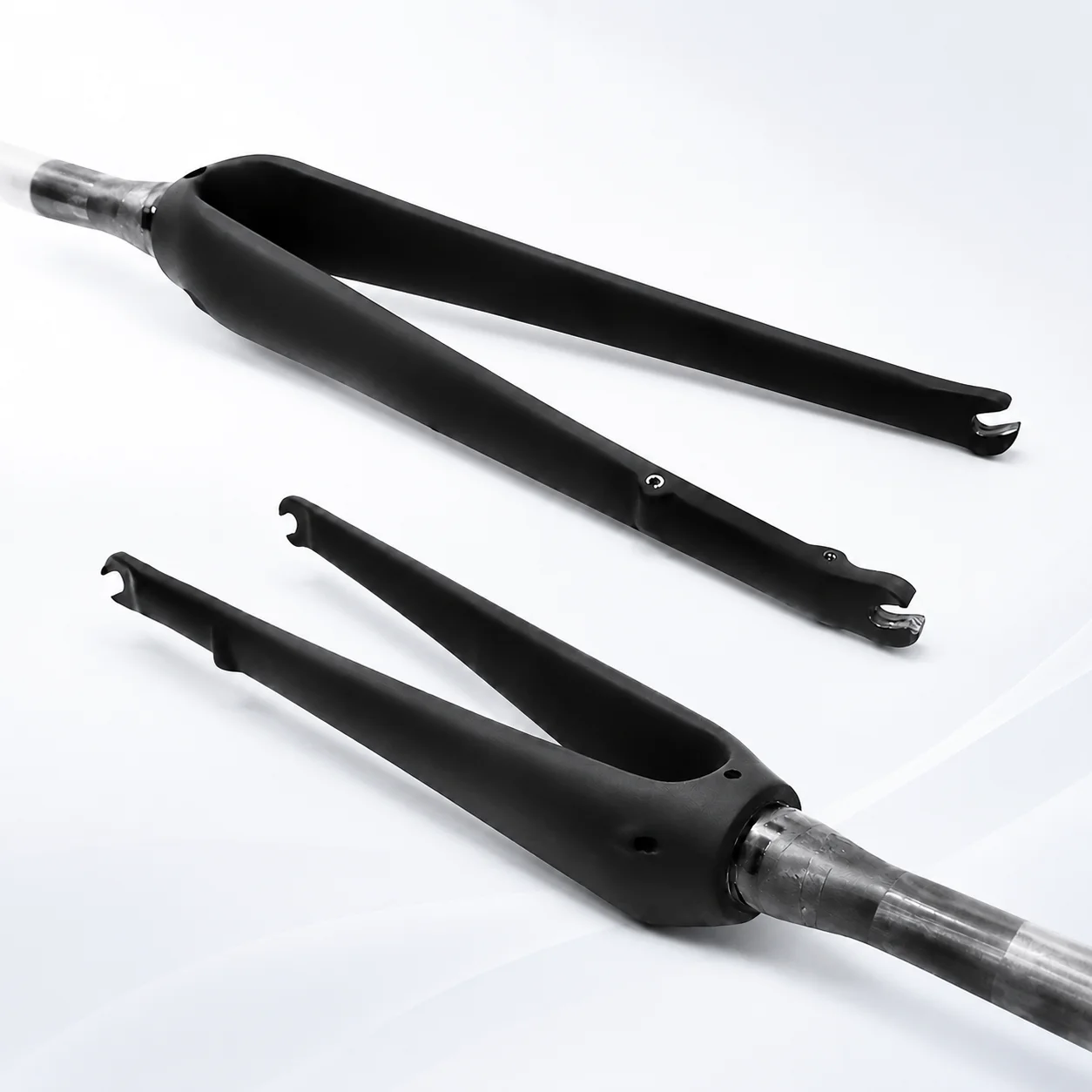 Carbon Fiber Road Bike Fork 700C Disc Brake, Flat Mount, Ultra-Light T800 Toray, 100x12mm Thru Axle/QR, Straight/Tapered Steerer - view 6