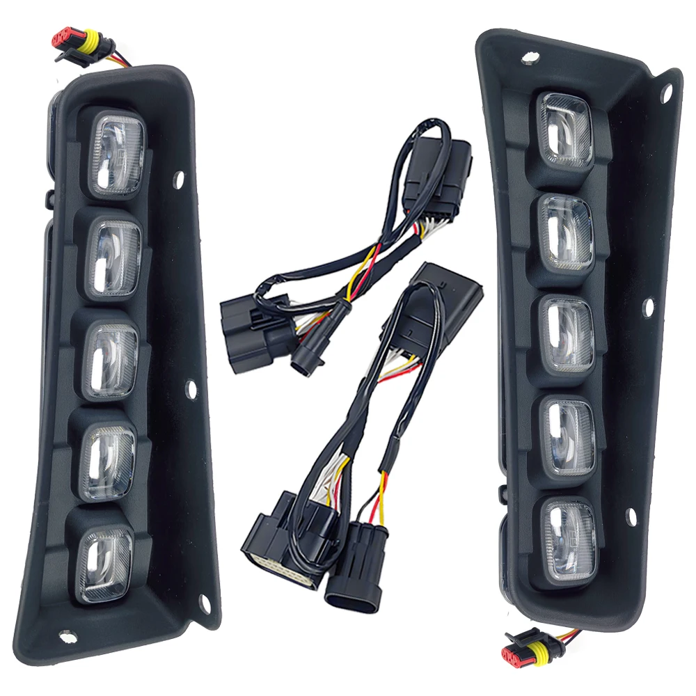 LED Fog Light Turn Signal DRL Unit for 2021-2025 Ford Bronco 2/4 Door 5 LEDs Daytime Running Light High Performance Lighting