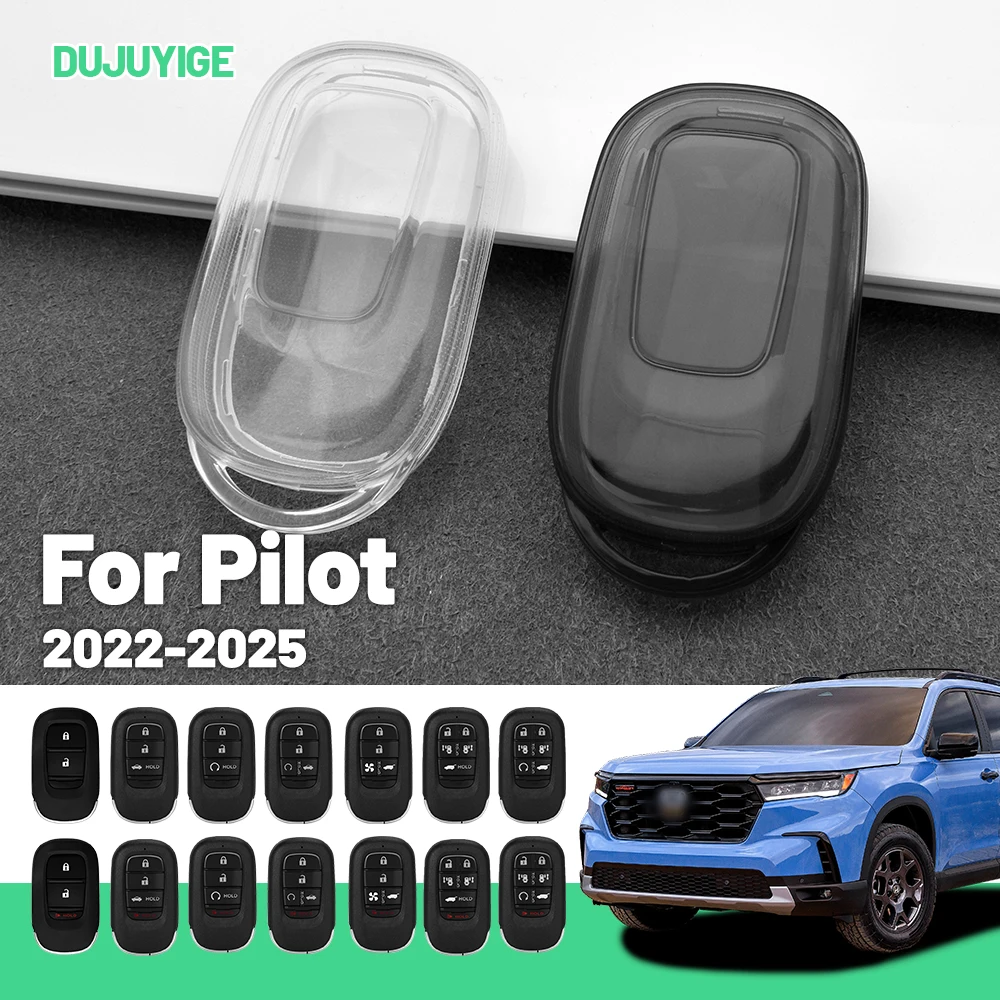 

Прозрачный чехол для автомобильного ключа из ТПУ для Honda Pilot 2022-2026, защитный чехол для брелока, автоаксессуары 2023 2024 2025