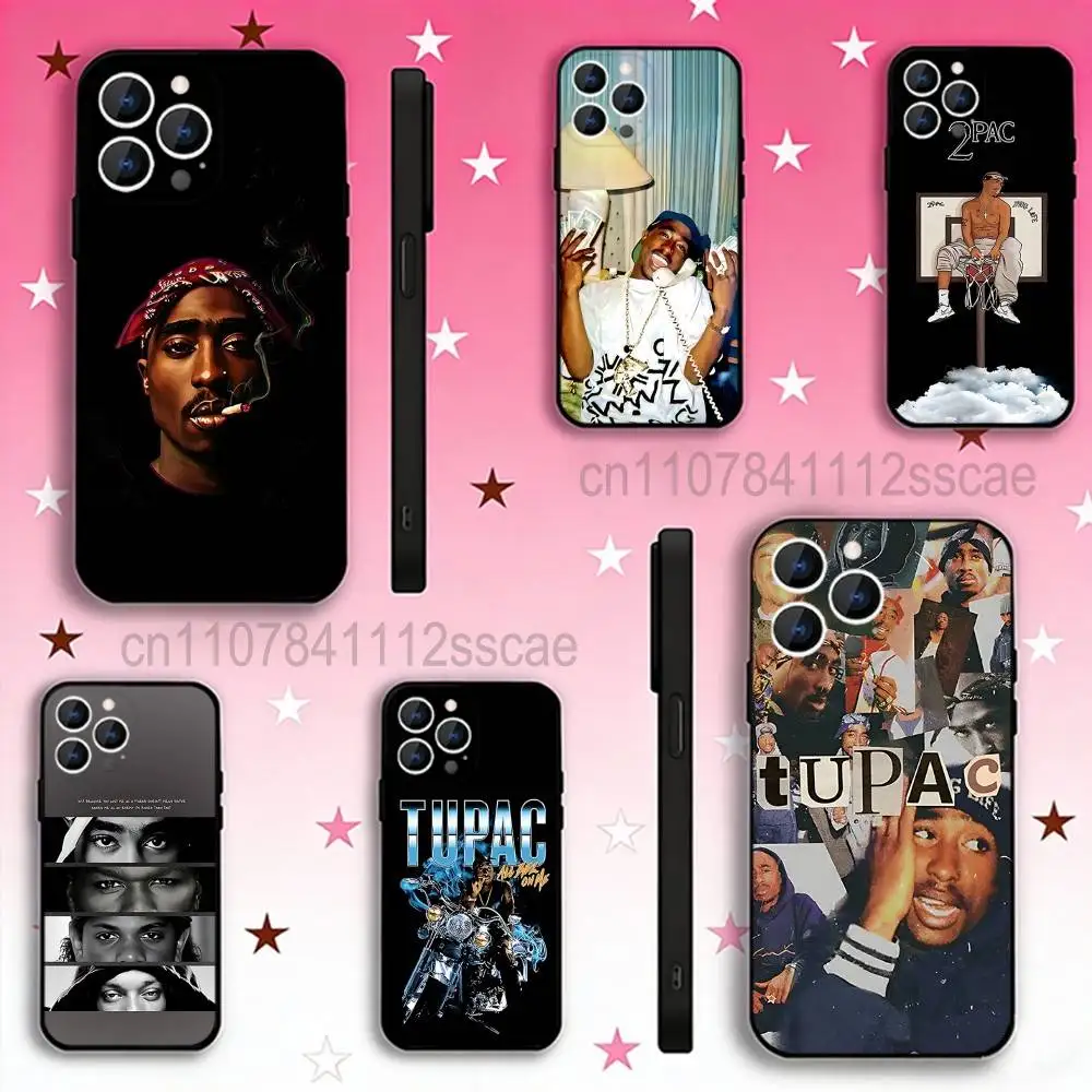 

Rapper 2pac Singer Tupac Phone Case Silicone Soft For IPhone 16,17,15,11,13,12,14,Mini,Pro,Max,Plus,Air,E Black