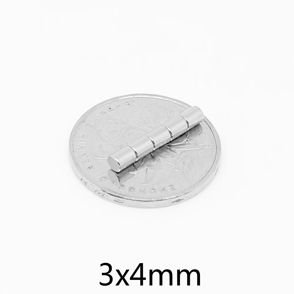 3x4 Mini Small Magnets Round 3x4 mm For Home Refrigerators, Offices DIY 3x4mm Strong Magnet 3*4