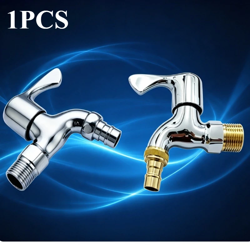 1PCS Washing Machine Water Tap Chrome Plated Alloy Quick Open Bible Faucet Wall Mounted Outdoor Garden Water Hose Hosebib Outlet