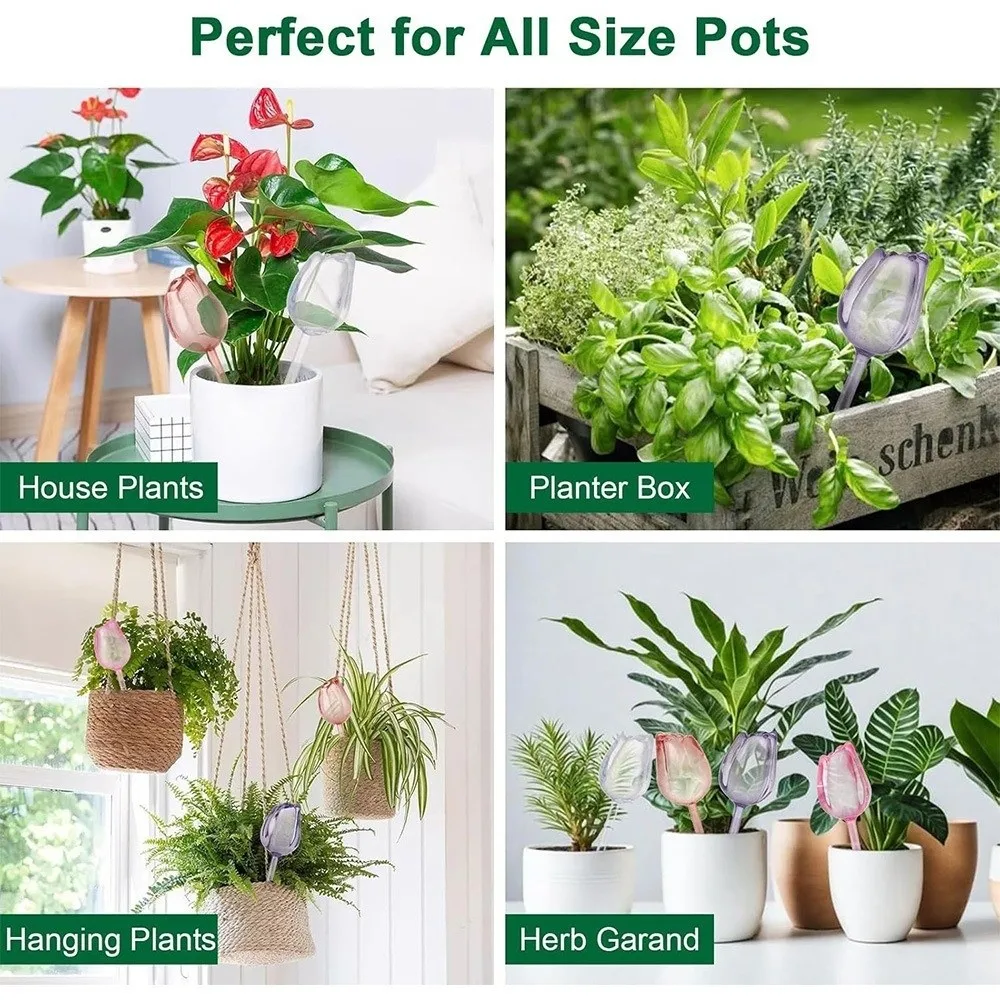 

Plastic Tulip Plant Watering Globes Water Conservation Time-Saving Potted Watering Artifact Transparent Drip Irrigation System