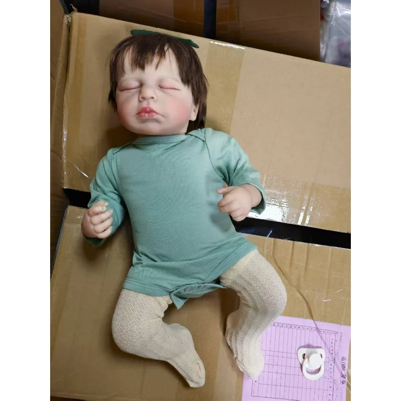 49 cm LouLou Stesso alla foto Bambola da ragazza rinata con capelli radicati a mano realistici con set di abbigliamento alla moda