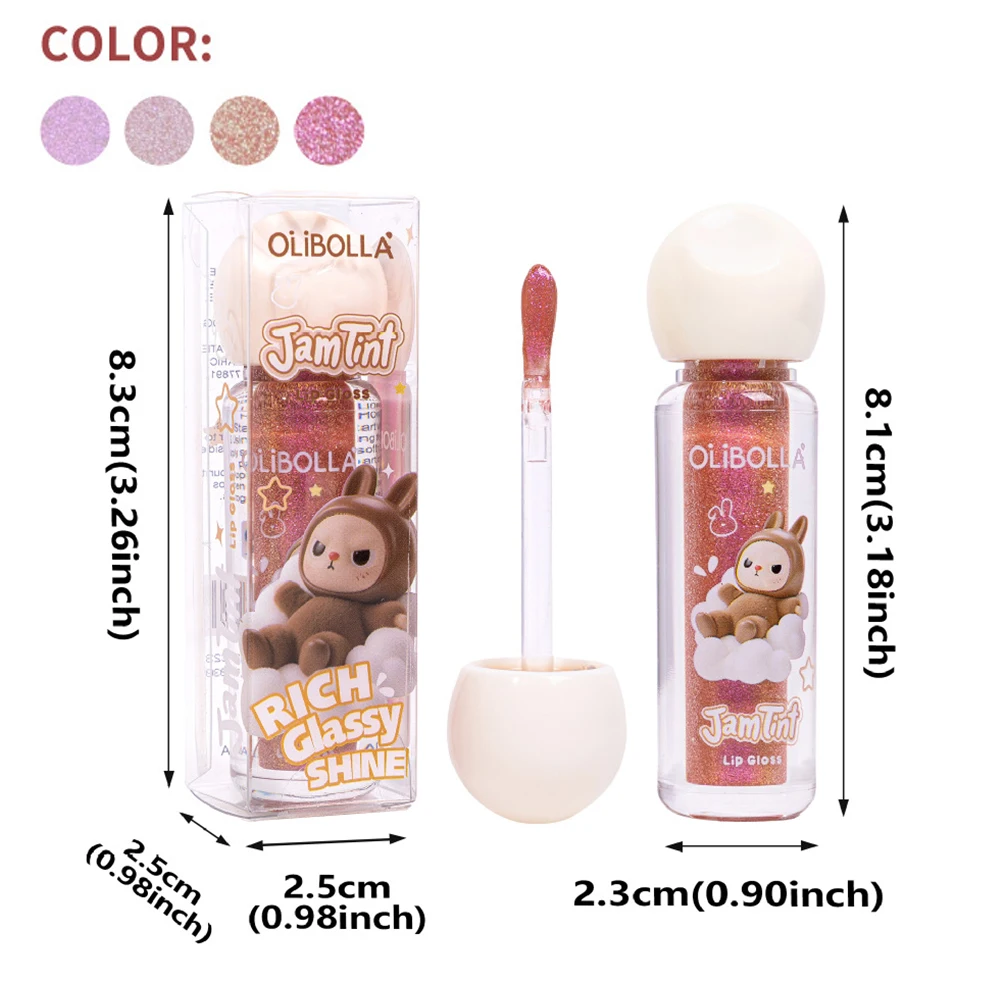 スーパーフラッシュ防水ダイヤモンドシマーグリッターリップグロス 4 色スパークリング液体口紅パールリップグロスセクシーなリップメイク