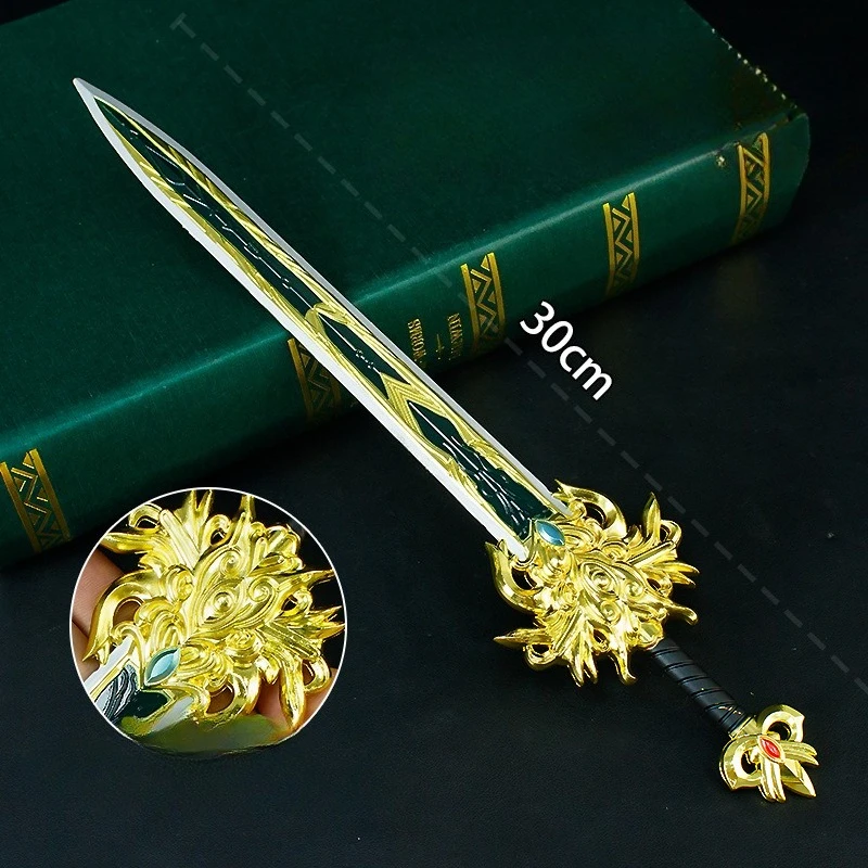 30cm nuevo Luan Fei espada entorno artesanía de Metal recoger modelo accesorios decoración de escritorio adornos regalos de cumpleaños Juguetes