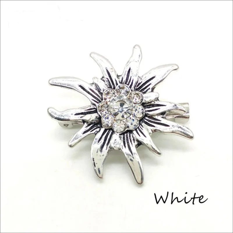 الموضة الكلاسيكية دبابيس إديلويس الكبيرة أحبها عميق الناس النساء لامعة اللون الأبيض حجر الراين بروش دبوس هدايا الحفلات مجوهرات #1