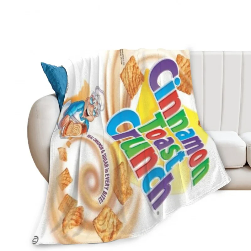 Cinnamon Toast Crunch Throw Blanket Soft Velvet Blanket Travel Bedding Blanket Home Decor Fleece Blanket