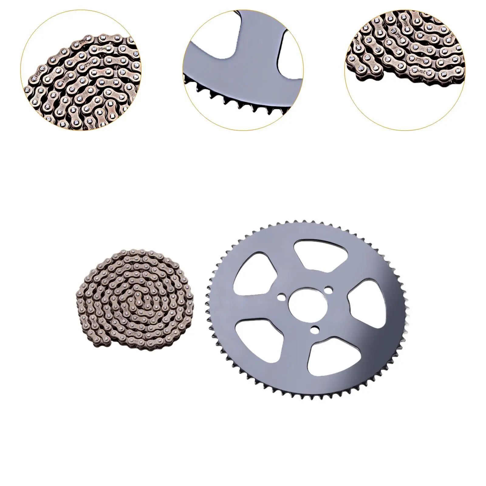 25H 68 Tooth Front Sprocket Drive Gear for Scooter Quad Bikes 4 Wheeler