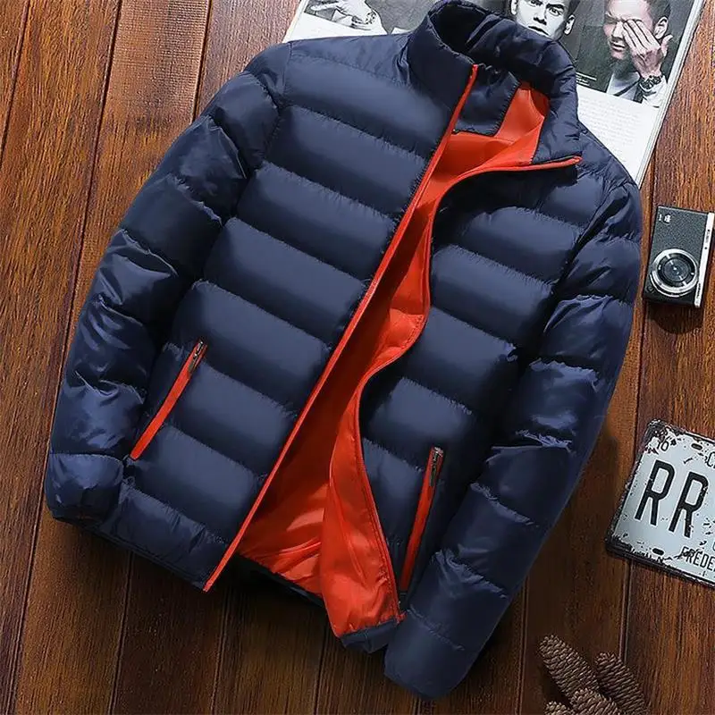 2024 New Fashion Trend Versatile Men\'s Winter Coat Plus Size Fall Down Warm Clothing Parka Sweatwear Jacket