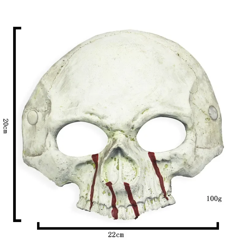 Máscara de calavera de espuma de PU realista para mujeres y hombres, máscara de media calavera duradera para fiesta de Pascua, accesorios de disfraces