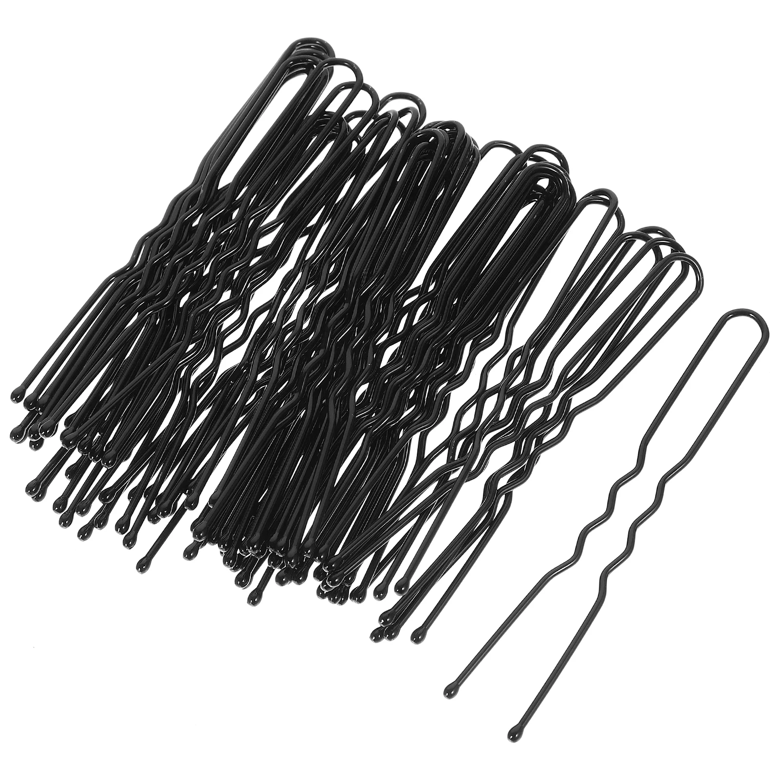 50 Uds Bobby Hair pelo en forma de U pinzas de pelo de Metal negro para bollos, peinados Updo u horquillas para el cabello