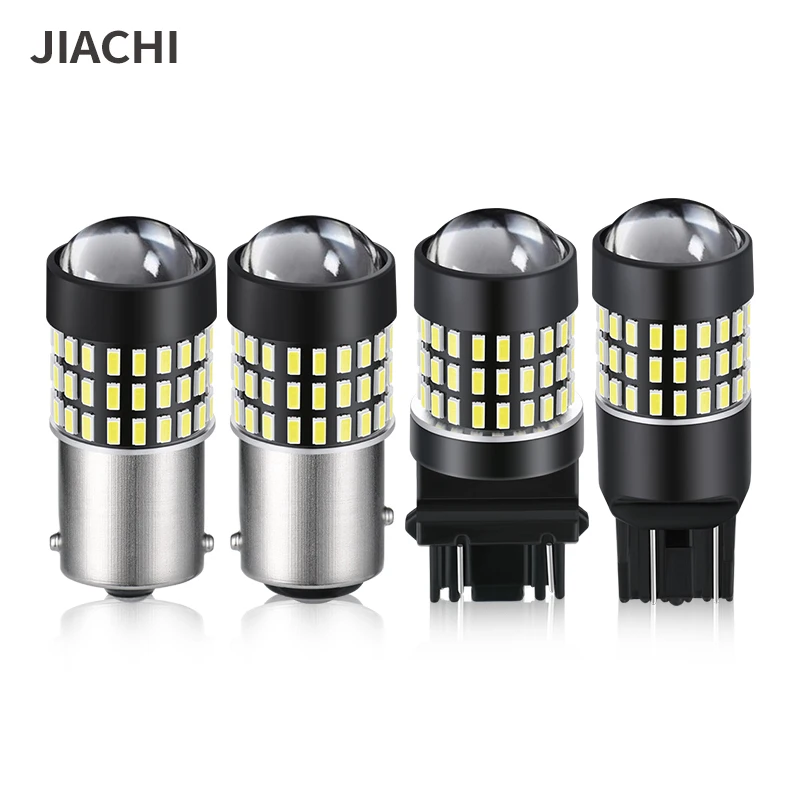 Jiachi 2pcs 7443 3157 W21W 1156 Ba15s P21W 1157 Bay15d For Car LED Bulb Turn Signal Light 3014 78SMD Brake Reverse Parking Lamp