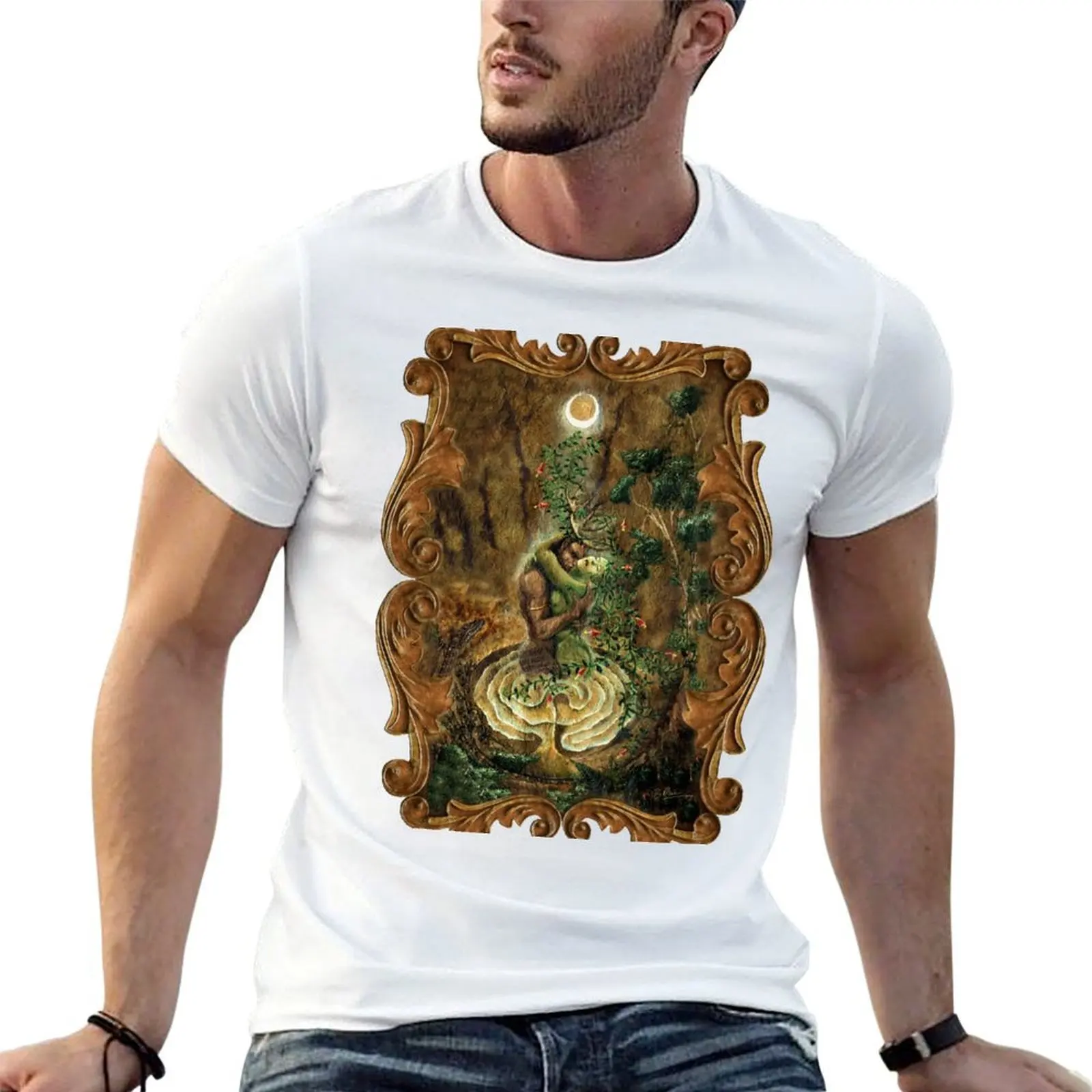 

man cotton quality T-Shirt luxury shirts t man Cernunnos & brand t high shirts The Goddess man tshirt for