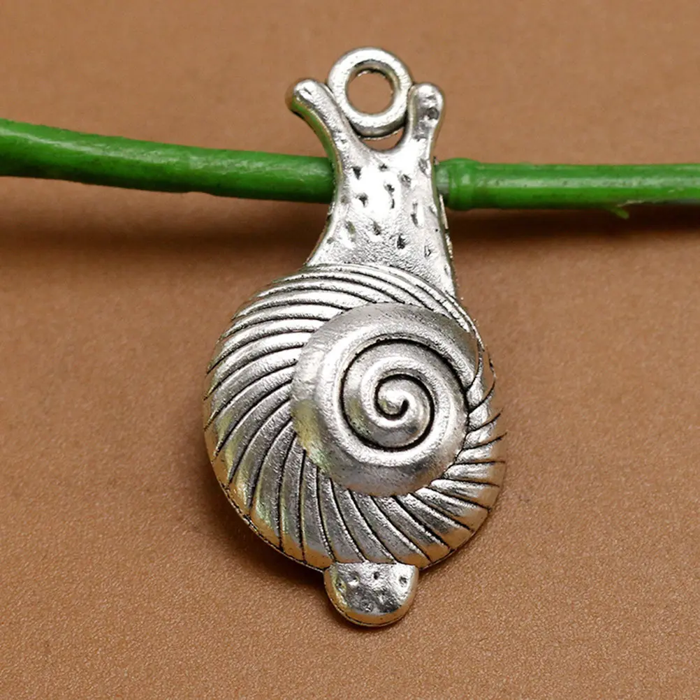 

20Pcs Alloy Snail Pendants Charms Simple Stylish Unique Design for DIY Necklace Bracelet Earrings Keychain Anklet Craft Projects