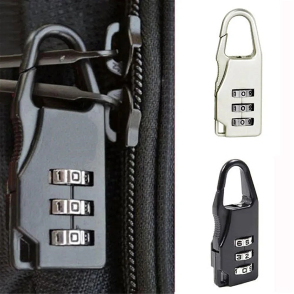 Mini Dial candado de combinación de contraseña de 3 dígitos candado de seguridad de viaje para equipaje candado bolsa de cuaderno candado antirrobo