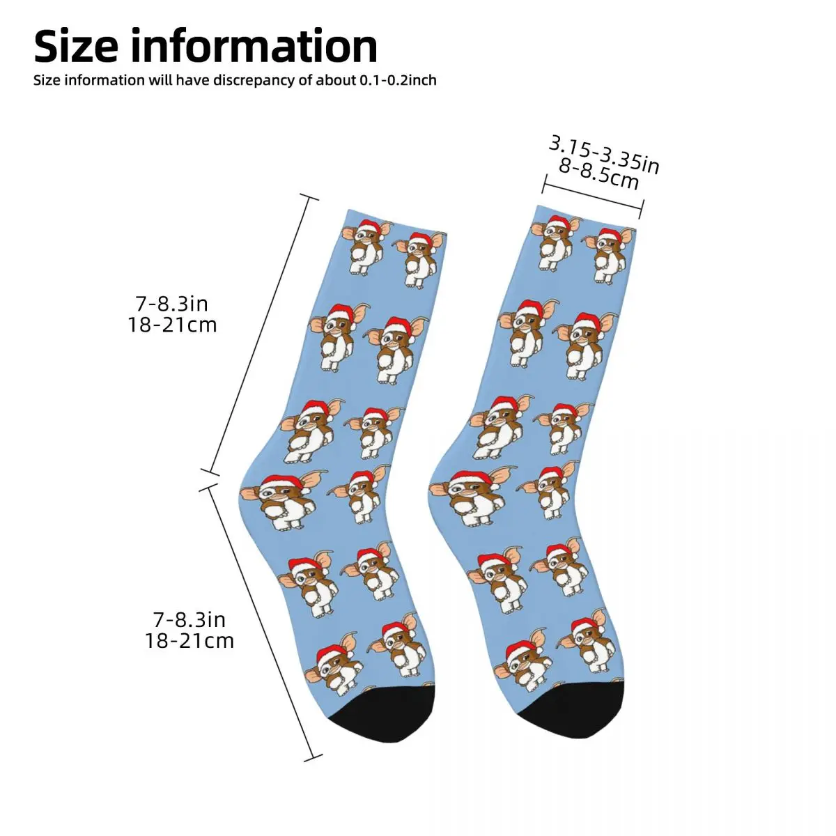 Gizmo Gremlins Christmas Socks Harajuku High Quality Stockings All Season Long Socks Accessories for Unisex Birthday Present