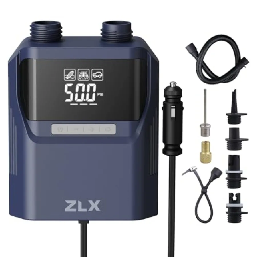 

Electric Paddle Board Pump 50PSI Air SUP Pump with High Pressure Dual Stage Auto-Off Inflation/Deflation and Rechargeable Paddl