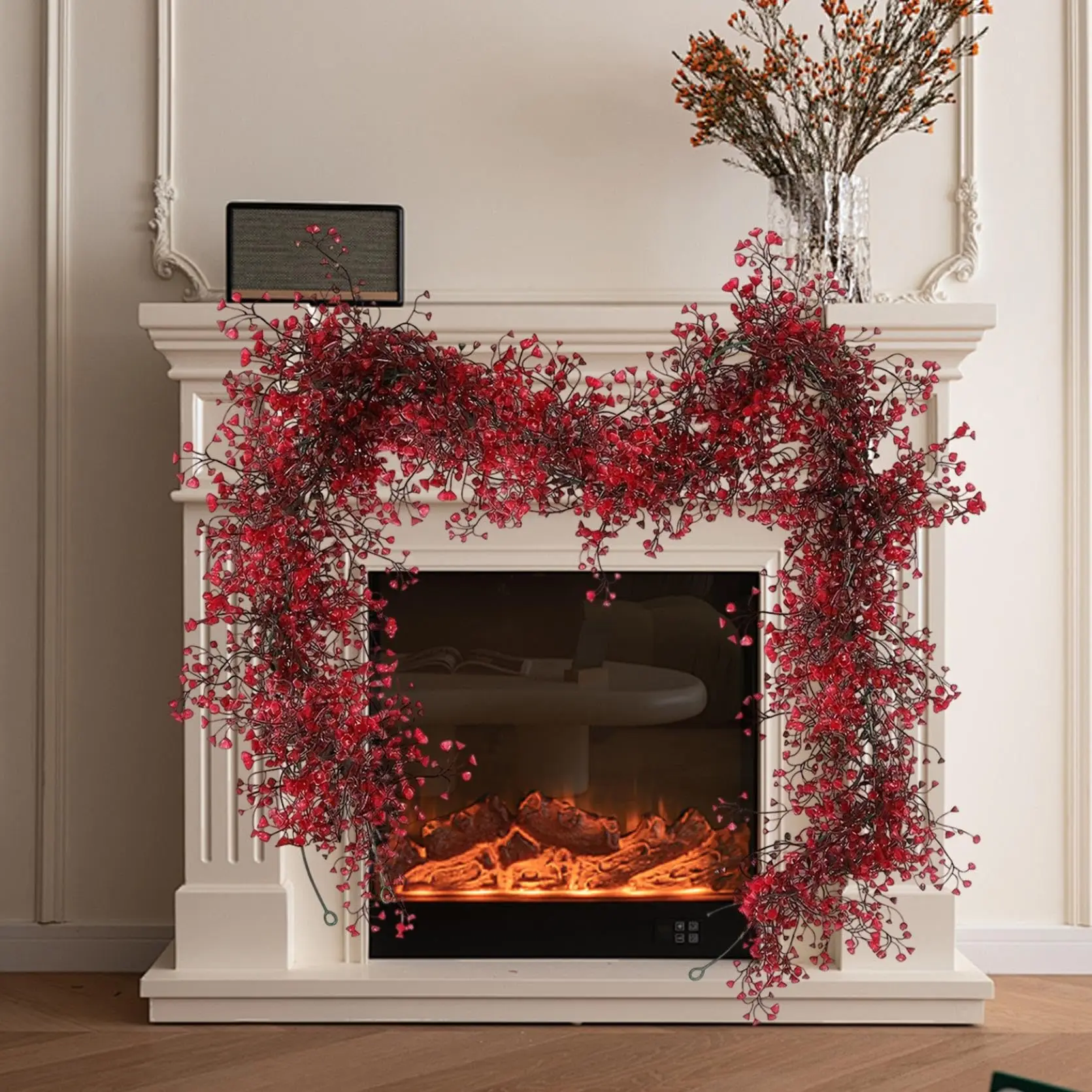 180 سنتيمتر النباتات الاصطناعية معلقة جارلاند البلاستيك السرخس الحمراء نبات اللبلاب وهمية المنزل الزفاف الجدول حفلة حديقة عيد الميلاد الديكور #4