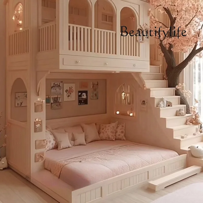 الأميرة الحديثة كاماس الرضع الأثاث المنزل الحرس القضبان سرير أطفال طابقين سلامة تصميم مخصص سرير الأطفال #2