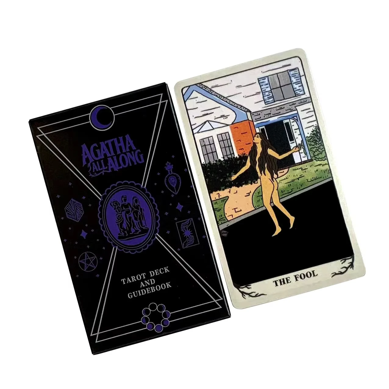 Baraja de Tarot Agatha All Along, baraja de 78 cartas, versión en inglés, cartas de fiesta de adivinación prediseñiva del destino, regalo de Halloween y Navidad