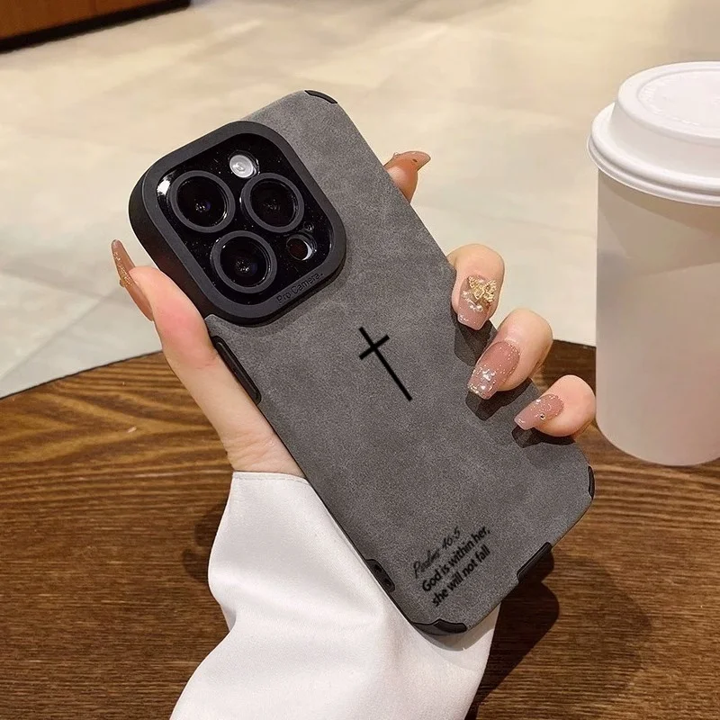 Cross Bible Verse Phone Case For iPhone 18 Pro Max 17 16 15 Pro 14 13 12 11 16 Plus 7 8 Plus X XR XS Max Shockproof Cover Shell