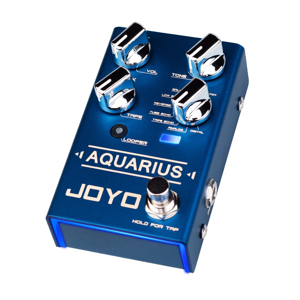 JOYO R-07 AQUARIUS Delay Looper Guitar Effect Pedal Looper Function 8 Digital Delay Effect Pedal with 5 Minutes Recording Time