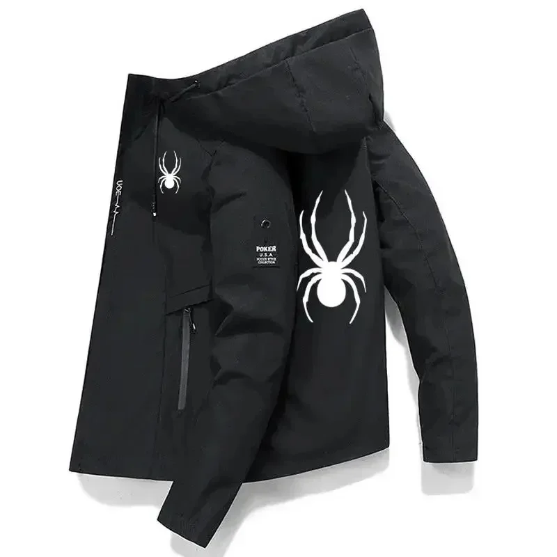 2026 Men's Windproof Sports Jacket Hooded Outdoor Training Coat High-Quality Athletic Windbreaker Casual Streetwear Running Top