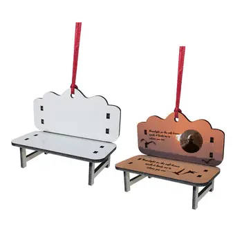 Doprava zdarma 10 ks/sada sublimačních prázdných pamětních ozdob na lavičku pro vlastní vánoční dekoraci 10 nejlepší prodej velkoobchodní sublimační polotovary - №3