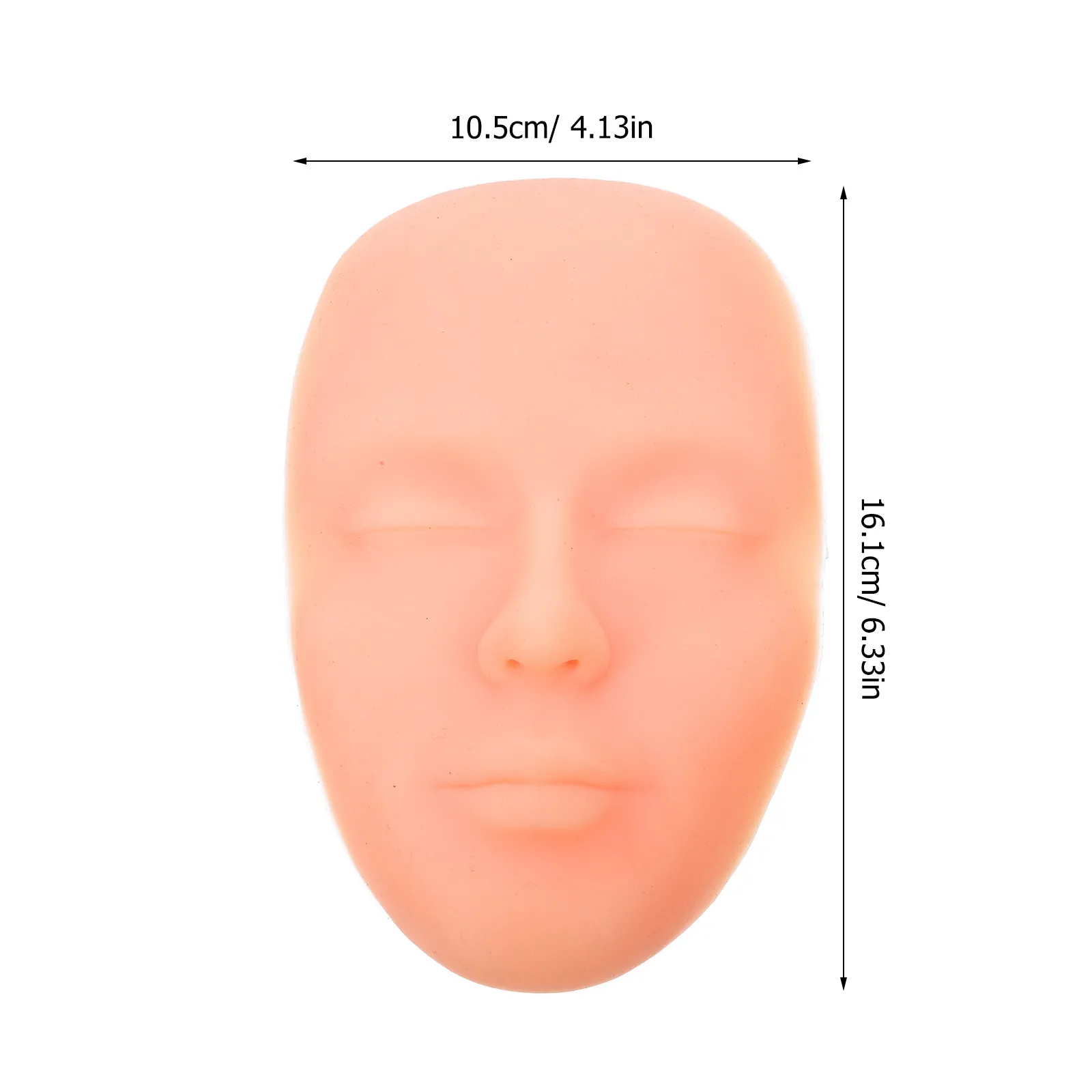 Premium Silicone Face Practice Skin for Tattoo Makeup Artists Eyebrow Eyeliner Lip Practice Detachable Parts Asian Skin Tone