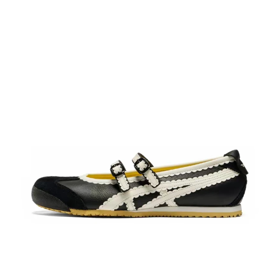Onitsuka Tiger MEXICO 66 TGRS Women's Black/White Mary Jane Shoes  Stylish Comfortable Cute Everyday Design 1182A678-001