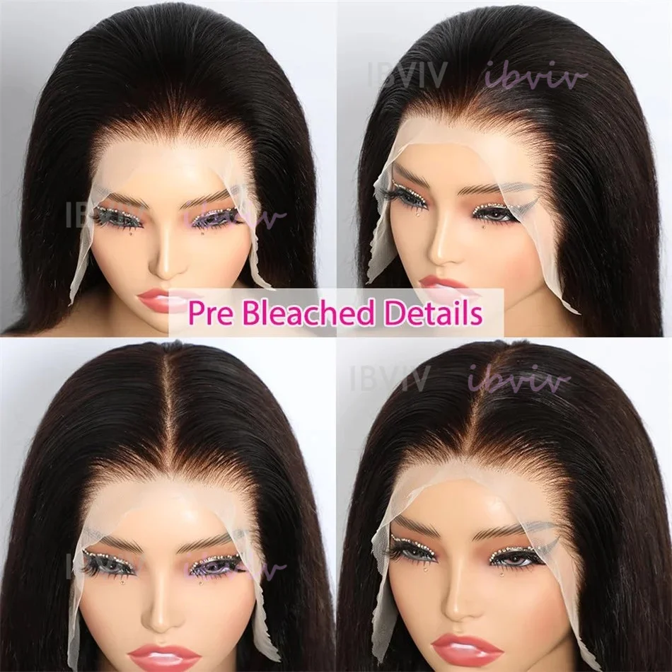 8-16 Polegada vietnamita super duplo desenhado osso em linha reta 13x4 13x6 frontal bob peruca com cabelo humano natural preto 210% para mulheres negras