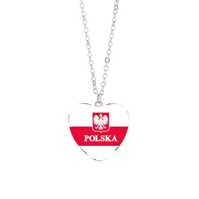 New Love Poland Finland Norway Dome Glass Photo Print Flag Necklace-0