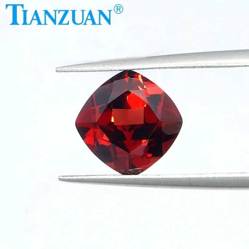 

2.63CT Natural Garnet Gemstone Red Color Cushion Shape Brilliant Cut Loose Gem Stone with GRC Certified