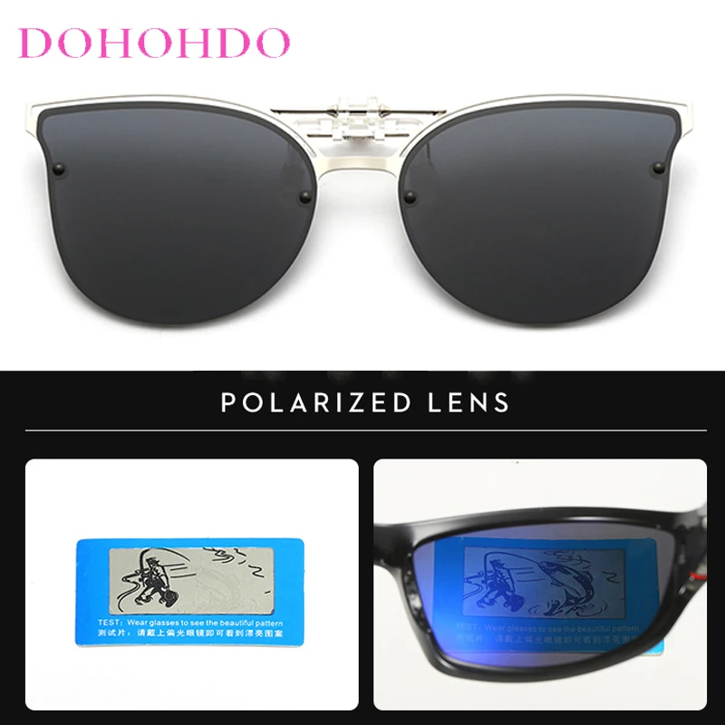 

New Clip-on Flip-up Lens Polarized Night Vision Sunglasses Women Man Driving Sports Anti-Glare Goggles Photochromic Lenses UV400