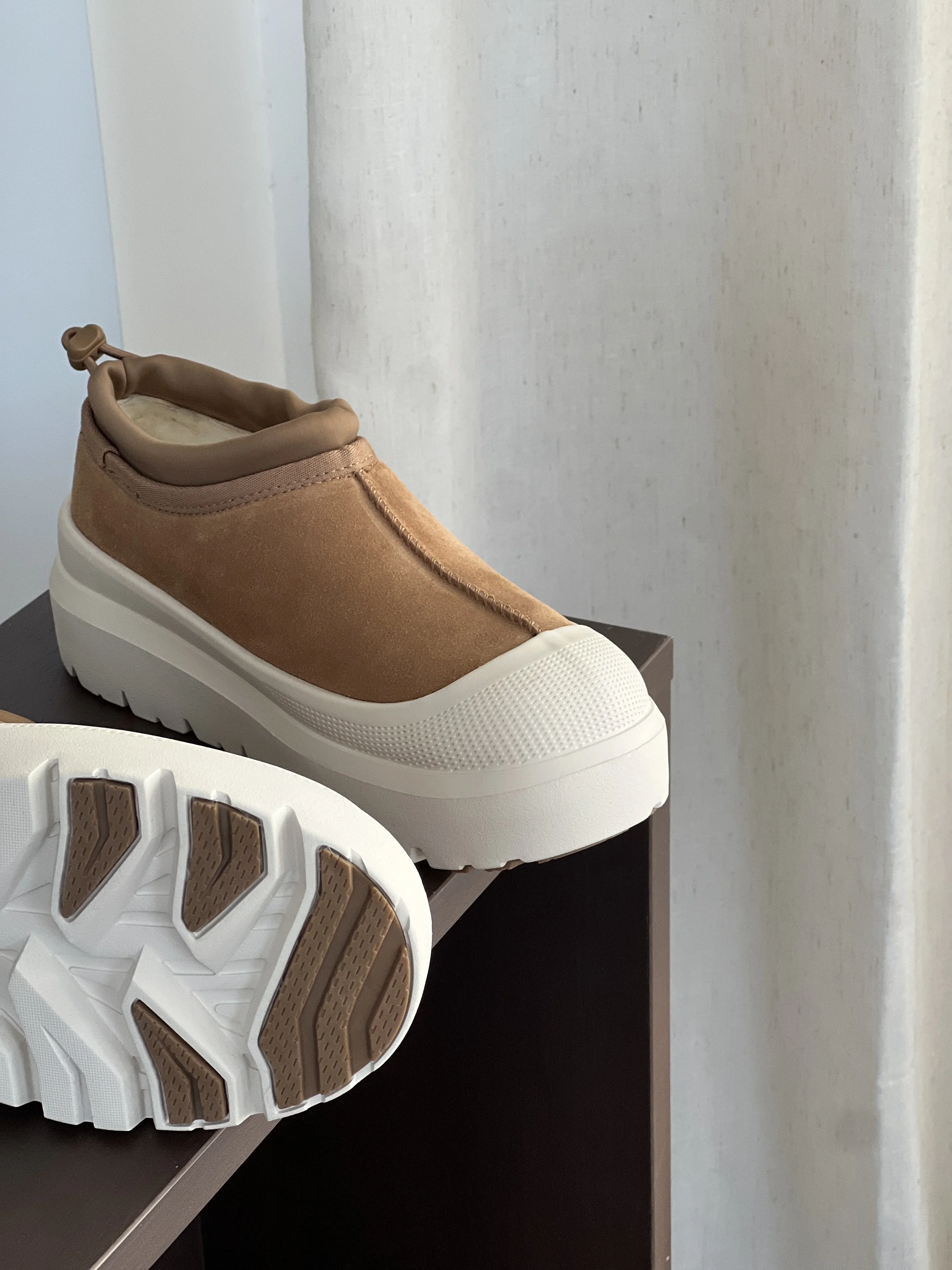 2026 Winter Thick-slip-on Snow Boots, Faux Suede Color-block Thick Sole Fleece Lined Warm Mules, Outdoor Anti-slip Shoes
